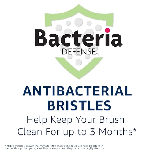 Amazon Basics Power Rechargeable Toothbrush with EasyFlex Brush Heads, Bacteria Defense and Replace-Me Bristles, 2-Minute Quadrant Timer