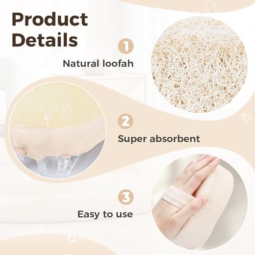 Loofah Exfoliating Sponge,2025 New Reusable Loofah Sponge,Durable Exfoliating Pad for Shower (1 PCS)