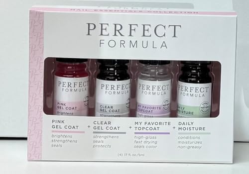 Perfect Formula Nail Collection - The Perfect Keratin Nail Treatment Manicure - A "Suit of Armor for Your Nails" - 4 pieces.