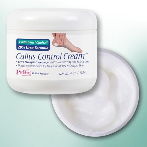 Pedifix Podiatrists' Choice 20% Urea Callus Control Extra Strength Foot Cream 4 Oz. (113g) - Professional Treatment for Dry, Cracked Feet, Callus & Foot Care Relief