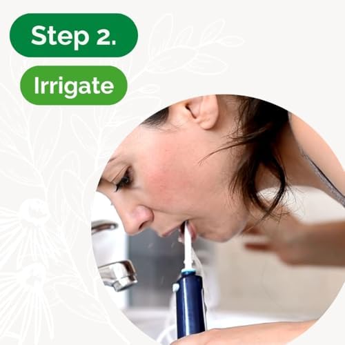 Dental Herb Company Under The Gums Irrigant: A Solution for Oral Irrigators and Water Flossers - Made with Pure Essential Oils and Herbs - Alcohol-Free, Vegan, Non-GMO - 45 Day Supply