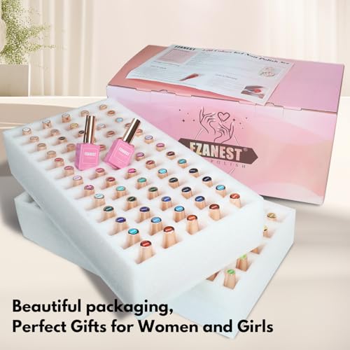FZANEST 130Pcs 15ml Gel Nail Polish Set With Rubber Base Top Matte Coat 120 Colors Pink Nude Red Blue White All Seasons Gel Polish Kit Nail Art Starter For Nail Salon Home Gifts for Women and Girls
