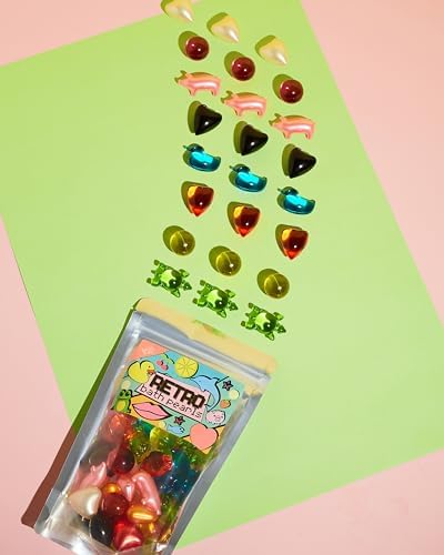Retro Bath Beads Jumbo Pack of 30. Various Shapes and Scents. Animals, Hearts, Stars, Pearls. Bath Oil Beads Gift for Girlfriend Gift for Mom Gift for Women Birthday Gifts for Women. Bath Pearls.