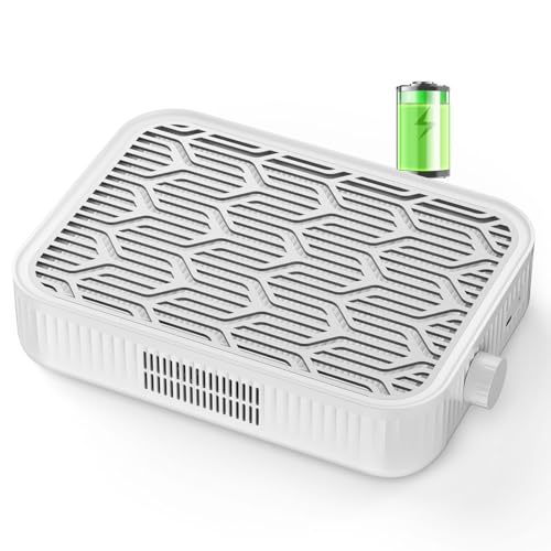 Nail Dust Collector Cordless - Rechargeable Nail Dust Collector Quiet & Powerful Suction, Professional Nail Tech Dust Collector for Acrylic Gel Polish Manicure Pedicure at Salon&Home