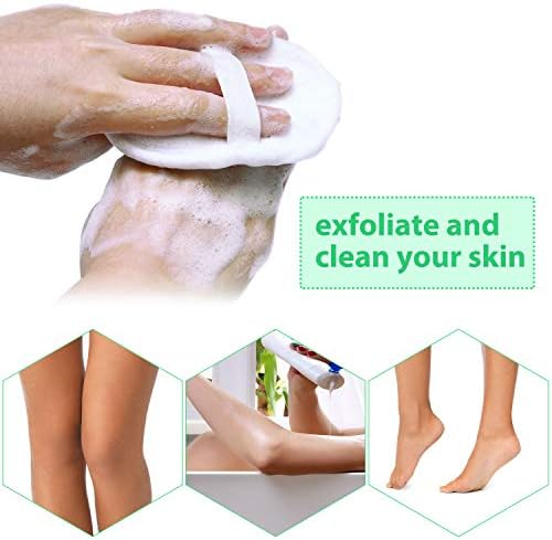 Boao 24 Pcs Loofah Pack Loofah Pads Bulk for Facial Exfoliating Body Bath Shower Mini Sponge Pads Natural Scrubber Brush for Men Women Spa and Travel