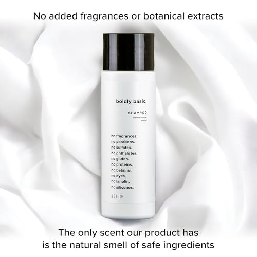 Fragrance Free Shampoo - Gentle on Sensitive Skin and Hair - Unscented - Dermatologist Tested - No Sulfates, Parabens or Gluten - Non Comedogenic and Hypoallergenic