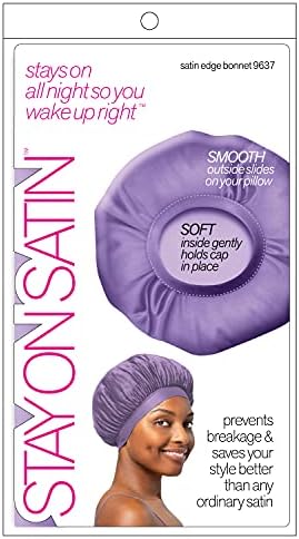 Stay On Satin Satin Edge Bonnet (Black)