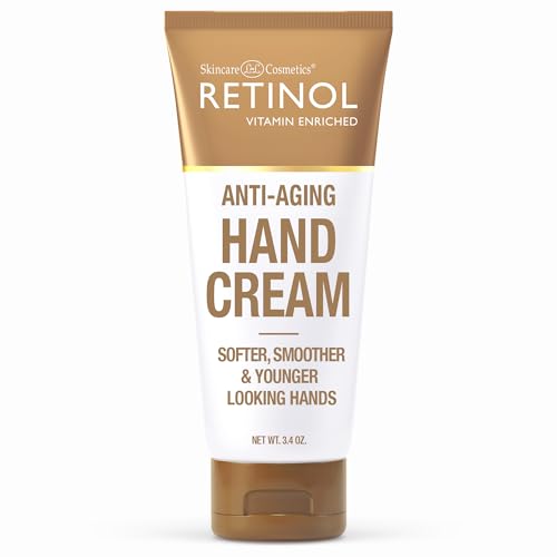 Retinol Anti-Aging Hand Cream – The Original Brand For Younger Looking Hands –Rich, Velvety Hand Cream Conditions & Protects Skin, Nails & Cuticles – Vitamin A Minimizes Age’s Effect on Skin