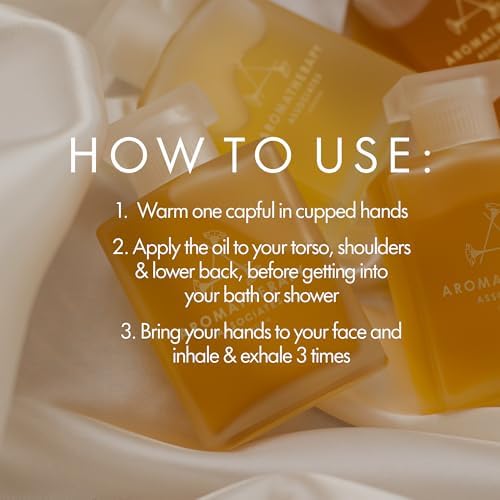 Aromatherapy Associates Revive Evening Bath and Shower Oil – Natural Hydrating Oil with 3 Essential Oils to Refresh Mind, Body, and Spirit (1.86 oz)