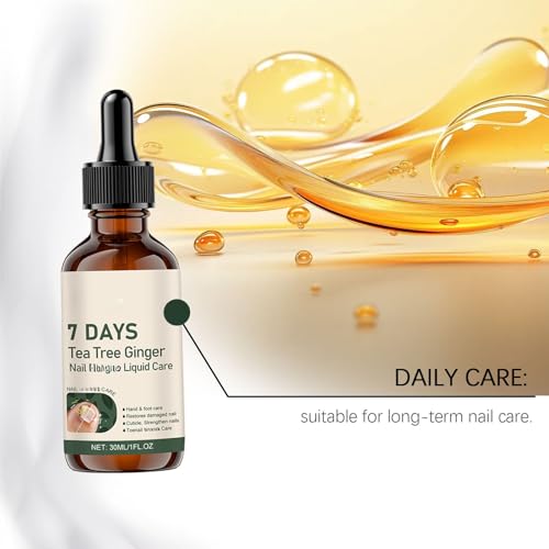7 Days Tea Tree Ginger Nail Treatment, Ginger Nail Growth Serum & Cuticle Care Treatment, Repair & Strengthener