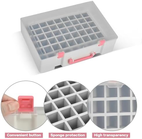 FULLCASE Nail Polish Organizer Holder, 54 Bottle Nail Storage Container for OPI/for Sally Hansen/for Revlon/for Essie/for AIMEILI/for Fingernail and More Gel Polish(Box Only) (White)