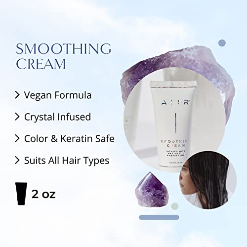 AIIR Smoothing Cream - Travel Silky & Shiny Hair Cream, Frizz Control, Heat Protectant, Blow Dry/Out Cream, 2 oz