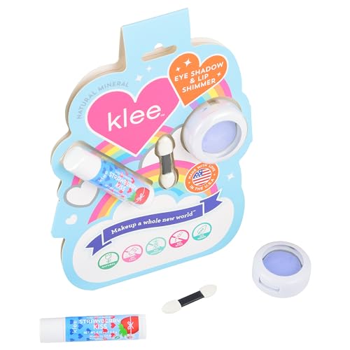 LunaStar Klee Eye Shadow and Lip Shimmer Makeup Kit. Gentle and Non-Toxic. Kid-Friendly. Made in USA. (Periwinkle Kiss)