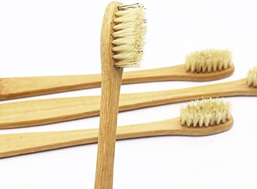Boar Bristles Natural Bamboo Toothbrush Eco-Friendly Biodegradable Zero Waste Pack of 12