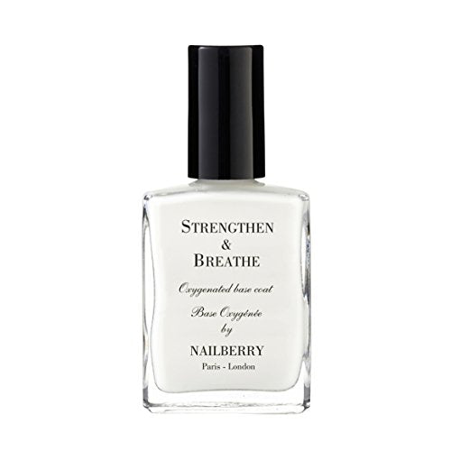 Strengthen & Breathe Oxygenated Base Coat and Nail Strengthener | 2-in-1 Nail Treatment | Boosts Nail Condition and Strength | Vegan | Certified Halal and Cruelty Free | 12-Free | 15 ml
