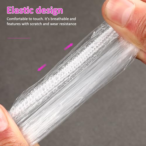 FRCOLOR 2 Pairs Silicone Ear Covers Ear Protector with 100pcs Disposable Hairdressing Ear Caps Ear Protector Hairdressing Dye Coloring Protector Earmuff Ear Caps for Home Shop, 7.8cm*4.5cm*0.5cm