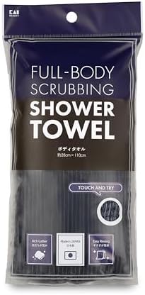 Full Body Scrubbing Shower Towel, Rich Lather Nylon Towel for All Skin Types, Easy Rinse and Clean, Exfoliate Dead Skin and Cleanse Impurities, Japanese Exfoliating Washcloth