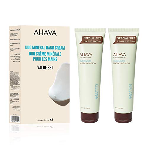 AHAVA Duo Active Dead Sea Minerals Hand Cream 2 x 150 ML - Value Set,5.1 Fl Oz (Pack of 2)