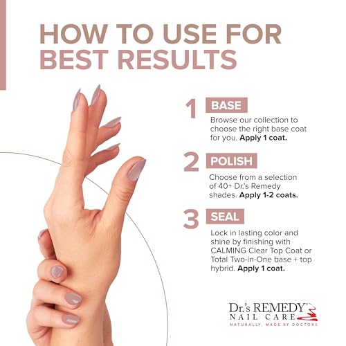 Dr’s Remedy 3 Pack Nail Polish Kit, ANNIVERSARY Kit, All Natural Enriched Nail Strengthener Non Toxic and Organic - BRAVE Berry/TOTAL Two-in-One Glaze/RESILIENT Rose