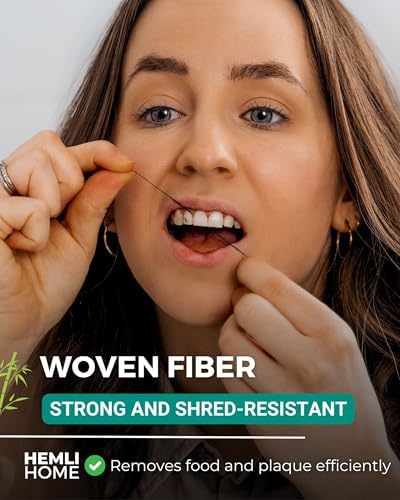 Bamboo Charcoal Dental Floss Refills, Bambo Woven Fibres, 5 x 33 Yards, Organic Refillable Dental Floss, Natural Floss, Eco-Friendly Floss. Plant-Based Candelilla Wax Floss with Natural Mint Flavoring