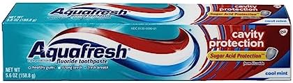Aquafresh Cavity Protection Tube Cool Mint, 5.6 Ounce (Pack of 6)