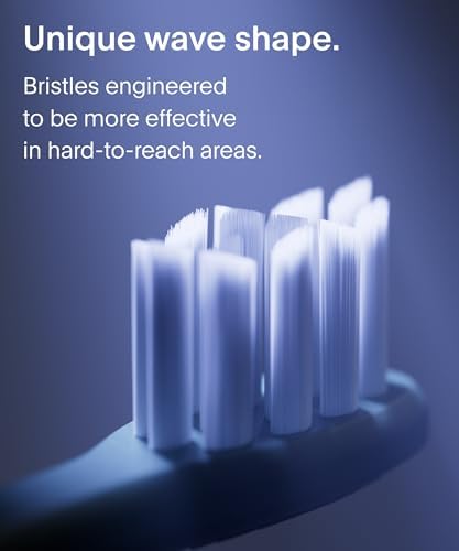 Recyclable Plant-Based, Electric Toothbrush Heads - Built-in Tongue Scraper, Long Lasting Replacement Heads | Compatible Only Sonic Electric Toothbrush - Winter Fern, Pack of 3