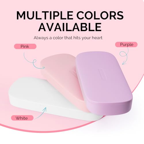 [2025 Upgraded]MelodySusie Acrylic Nail Tool Storage Box,Portable Dustproof Stand Displayer Holder Organizer Container Manicure Efile Accessories Nail Drill Kit Case,Travel Salon Home,Pink(Only Box)