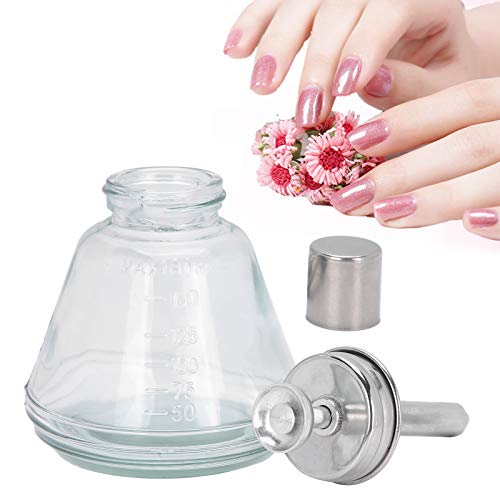 Nail Art Remover 180Ml Press Bottle, Water Dispenser Shoe Shine Gel Pump Type Liquid Empty Polish Refillable Bottle Container Manicure Accessory Liquid Water Dispenser