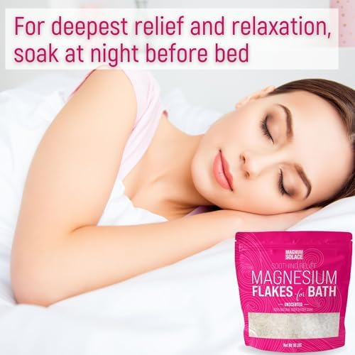 Magnesium Flakes for Bath - Magnesium Chloride Flakes Organic Pure - Unscented, 10 LBS