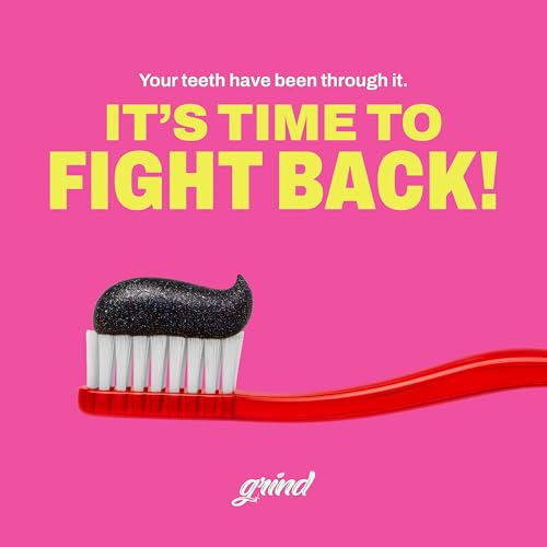 Grind Fluoride Free Hydroxyapatite Toothpaste, Theobromine, Activated Charcoal, Whitening, Dentist Recommended, Natural, Made in USA, 4 oz, 2 pk