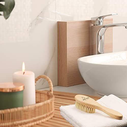 Dry Brush for Face for Smooth Radiant Skin by Zen Me, Natural Face Exfoliator Tool to Unclog Pores, Promote Lymph Flow & Reduce Swelling, Facial Brush with Natural Boar Bristles & Polished Wood Handle