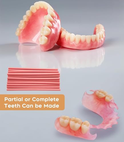 Denture Material Kit for Repair Missing Teeth or DIY Full Denture Fake Teeth