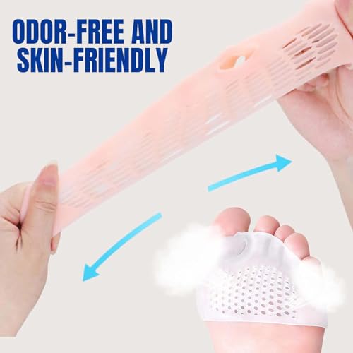 4 Pairs Silicone Toe Separators, Bunion Corrector Cushion, Metatarsal Pads, Ball of Foot Cushions, Breathable Soft Gel Foot Cushions for Men Women Straighten Overlapping Toes, Realign Crooked Toes