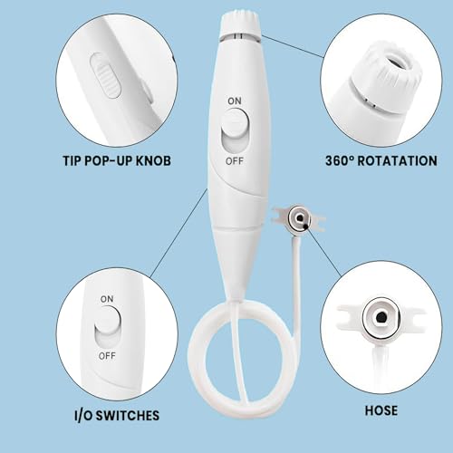 Replacement Hose and Handle Parts for Waterpik Replacement Heads,Compatible with Waterpik water flossers/WP-100 WP-300 WP-660 WP-662 WP-670 WP-672 WP-900