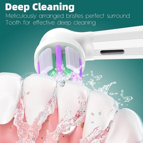 8 Pack IO Replacement Heads Compatible with Oral B IO, for Oral B IO 2/3/4/5/6/7/8/9/10 Series Electric Toothbrushes, Medium Softness for Protect Teeth and Gums, Black/White