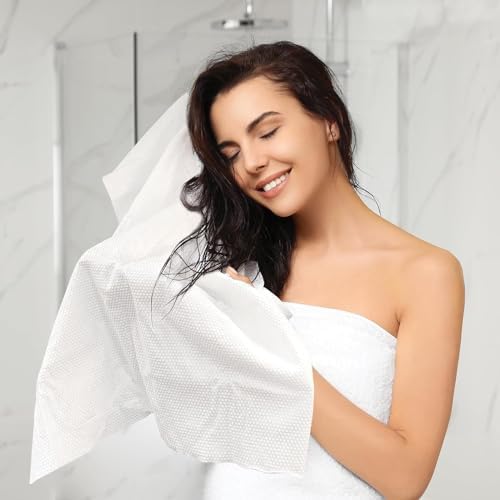 ForPro Professional Collection Premium Disposable Bath Towels, Salon & Spa Towels for Hair, Face, Body, Extra Large (15" x 31.5"), White, 50-Count