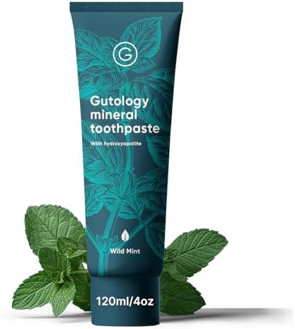 Natural Probiotic Hydroxyapatite Toothpaste Fluroide Free Toothpaste 120ml 4.2 Oz Remineralising Suitable for Adults & Children Helps Sensitive Teeth and Whitening Wild Mint Flavour