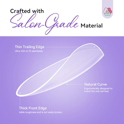 SAVILAND Advanced Gel Nail Kit Almond: 15 Sizes Extra Short Almond Nail Tips with Nail Drill & U V Lamp 500 Pcs Salon Grade Full Matte Nail Tips 30-Day Long Lasting Home DIY Beginner