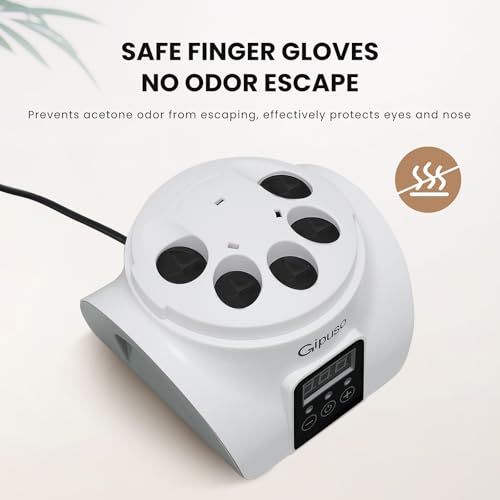 Electric Nail Soaking Bowl, Adjustable temperature，With temperature display，Gel Nail Polish Soak off Bowl, Acetone Soaking Bowl, 50% Faster Soaking, Soak & Steam Mode, Acrylic Nail Dip Powder Remover