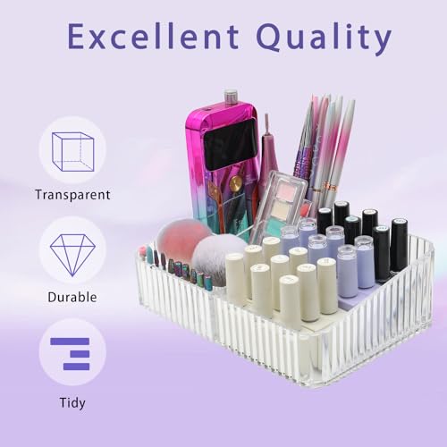 Nail Drill Machine & Bits Storage Box, 10 Holes Transparent Acrylic Drill Bit Holder, Plastic Nail Drill Tool Displayer Holder Case for Nails, Professional Nail Drill Grinding Bit Organizer