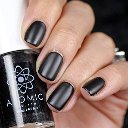 Matte Black Nail Polish - Atomic Polish - Carbon (C) Matte