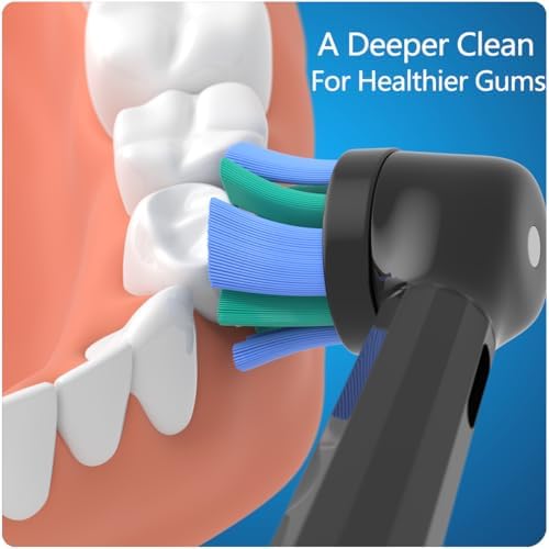 8 Pack Replacement Toothbrush Heads Compatible with Oral B iO, Brush Heads for Oral-B iO 2/3/4/5/6/7/8/9/10/7G Series, with Covers, Black