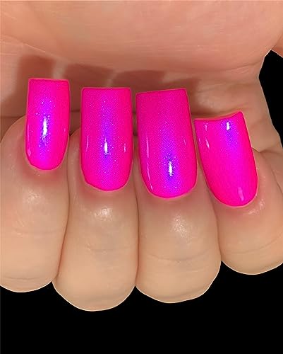 Barbee On The Glow - Neon Pink Blue NEON Glow Pop Collection MultiColor Shifting: Mylar Oil Slick Indie Nail Polish
