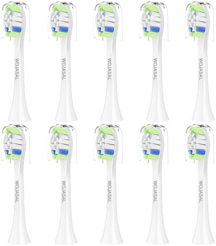 Replacement Toothbrush Brush Heads Compatible with Philips Sonicare Electric Toothbrushes for Snap-On System, Pack of 10, White