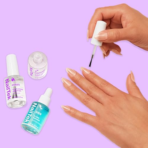 Nail Tek Rescue System – Nail Repair for Damaged Nails, Hydrate, Renew & Strengthen Nails Treatment, Made in USA, 0.5 fl oz each