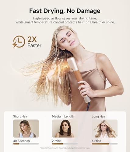 DREAME AirStyle Pro 7-in-1 Hair Styler & High Speed Dryer | Magnetic Attachments for Curling, Smoothing, Volumizing | Fast Drying, Frizz Control, Cool Shot | Luxury Leather Package