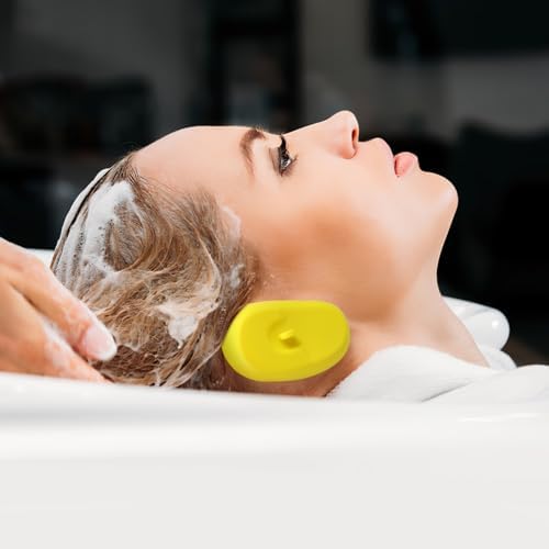 Silicone Ear Protectors, 4pairs Anti-Slip Ear Covers Waterproof Ear Protective Cover for DIY Hair Dye, Washing Hair, Shower