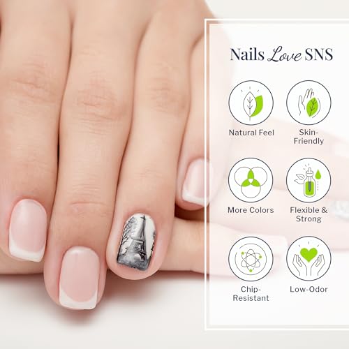 SNS Nail Dip Powder, Gelous Color Dipping Powder - Ooh La La Summer (Pink Orange/Coral, Cream) - Long-Lasting Dip Nail Color Lasts 14 Days - Low-Odor & No UV Lamp Required - 1 OZ