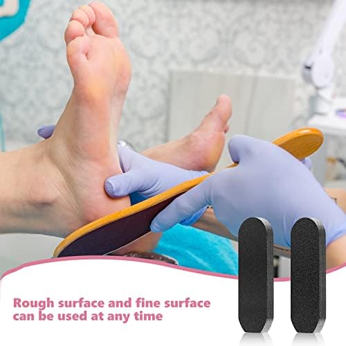 Flutesan 80 Pcs Stainless Steel Foot File Refills Foot File Replacement Pads Coarse Fine Pedicure File Refills Double Side Reusable Foot Rasp Pad with Removable Glue, 180 Grit, 120 Grit (Black)