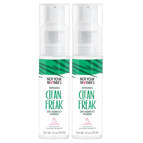Not Your Mother's Clean Freak Unscented Dry Shampoo Powder (2-Pack) - 1 oz - Dry Shampoo Absorbs Excess Hair Oil - Essentials for All Hair Types